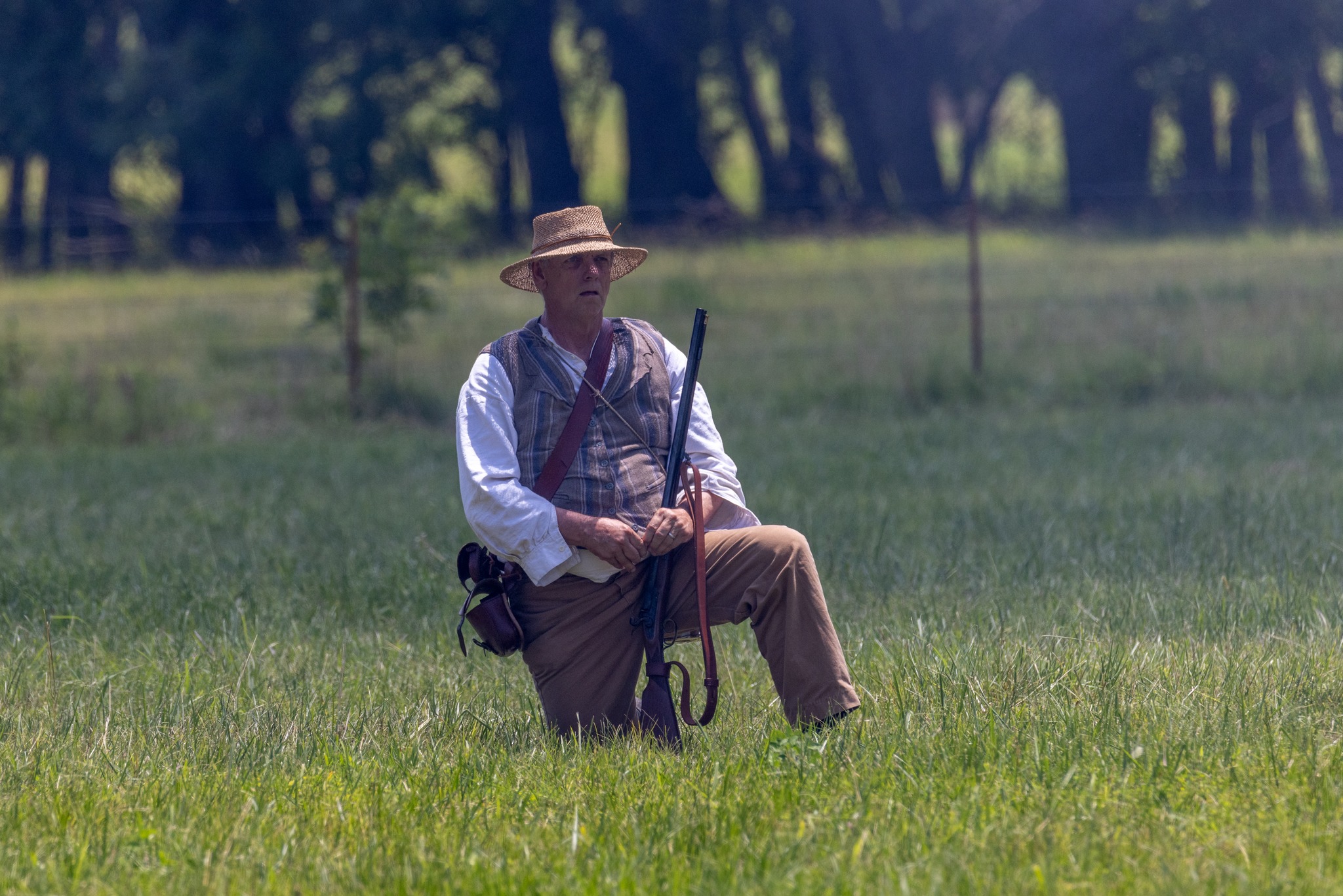 Soldier with period rifle