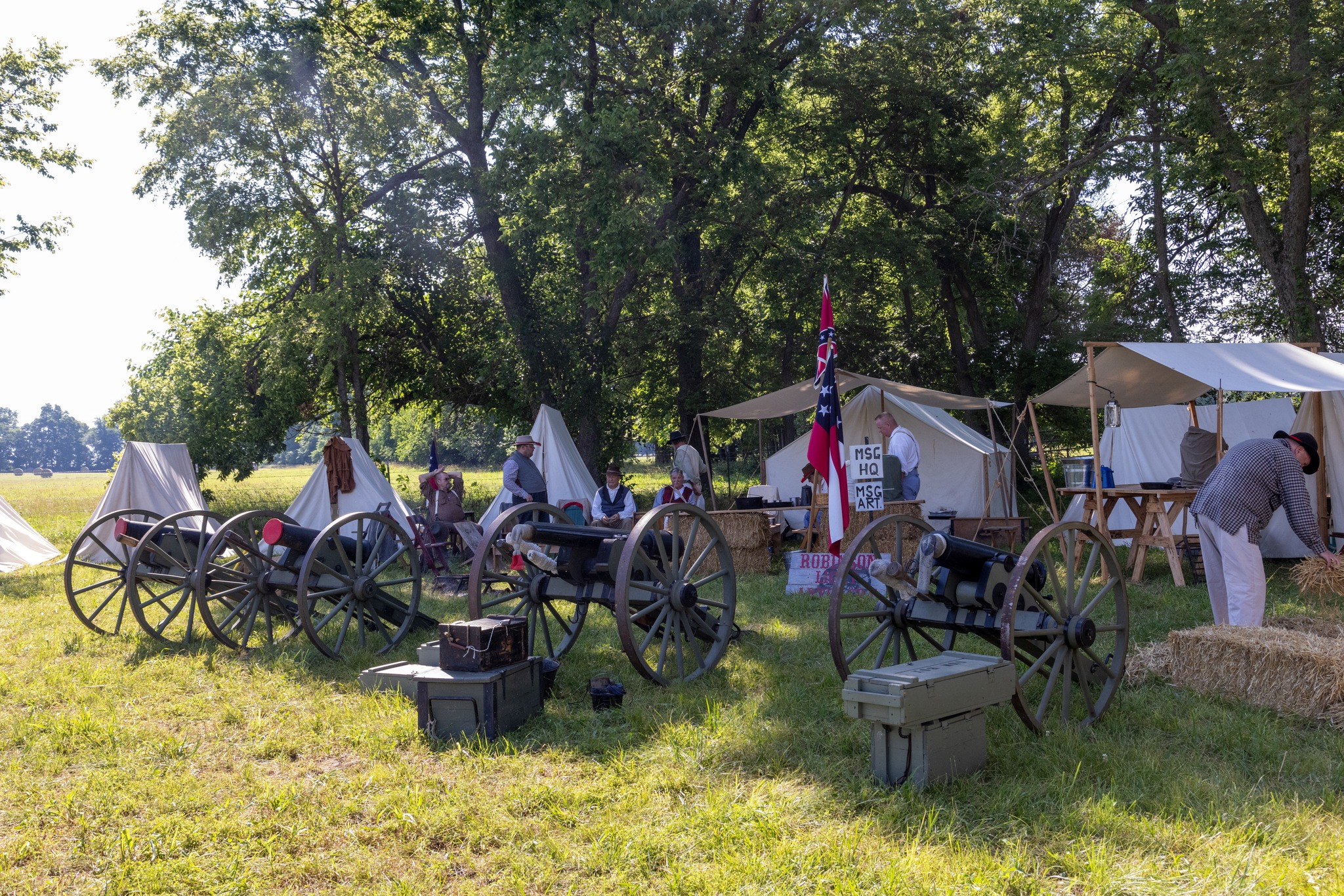 Missouri State Guard artillery camp