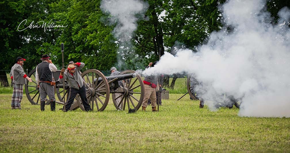 Artillery crew in action