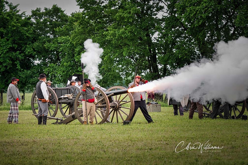 Artillery firing