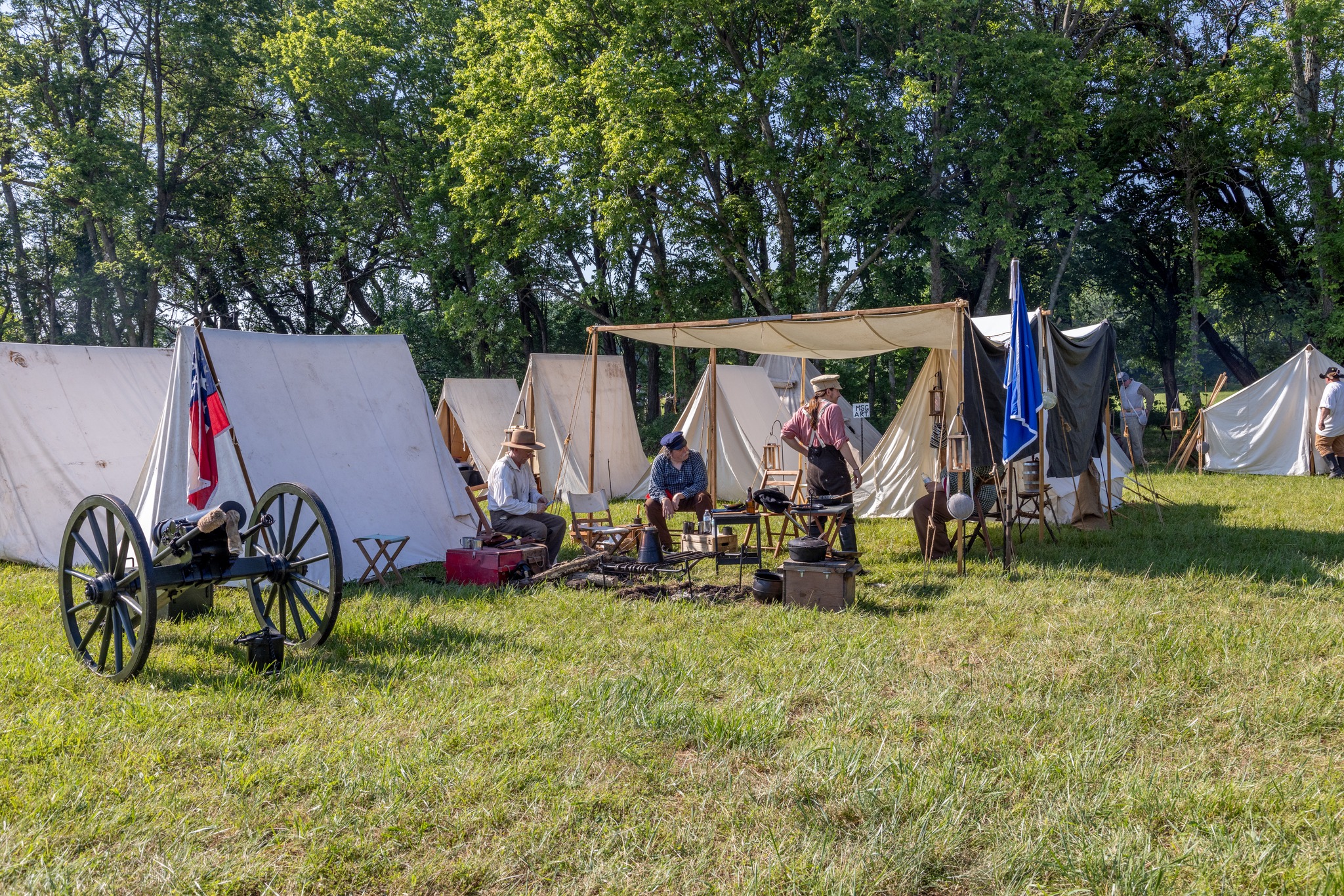 Confederate camp scene